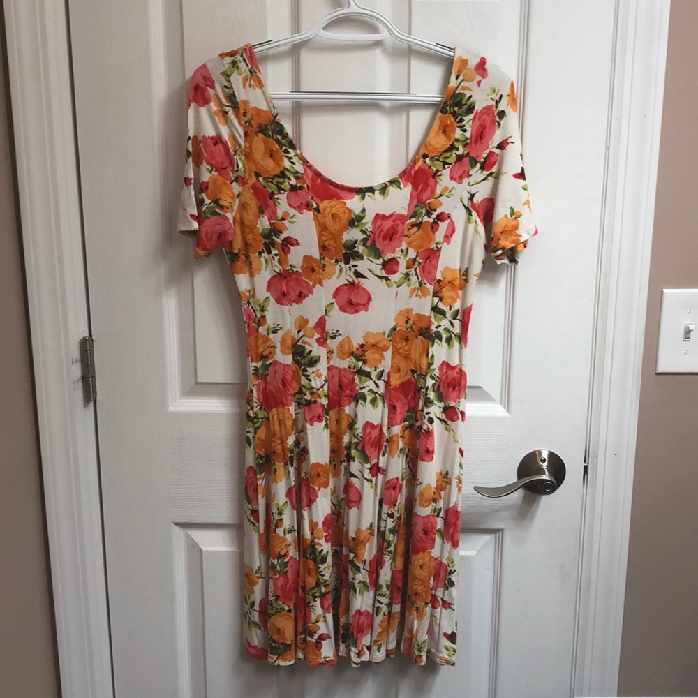 White floral summer dress